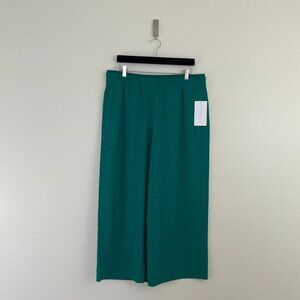 Athleta Echo Textured Wide Crop Pants in Kelly Green Size 16